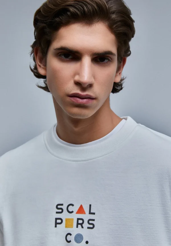 scalperscompany Sudadera Logo Frontal Flocado-Hombre Sudaderas