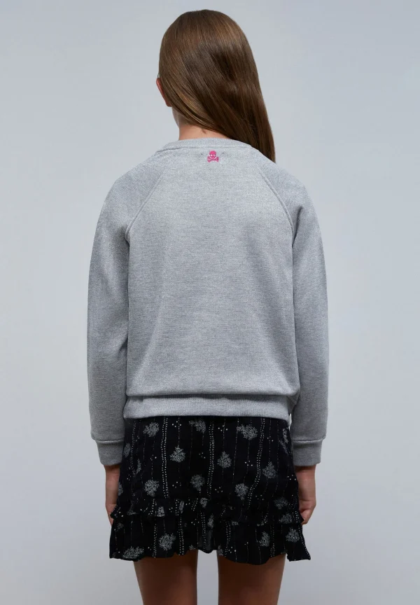 scalperscompany Sudadera Lurex Manga Ranglan-Niños Mini Me