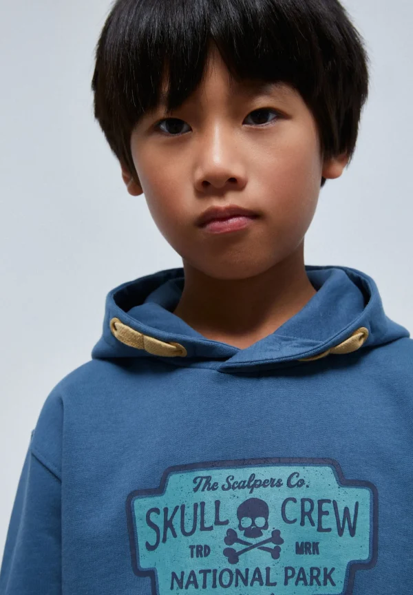 scalperscompany Sudadera Print Frontal Capucha-Niños Sudaderas