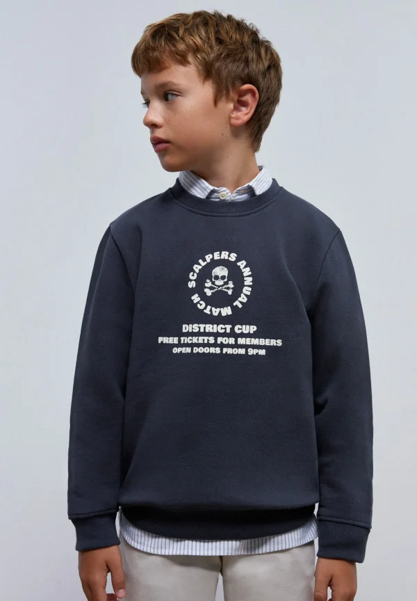 scalperscompany Sudadera Print Frontal Relieve-Niños Sudaderas