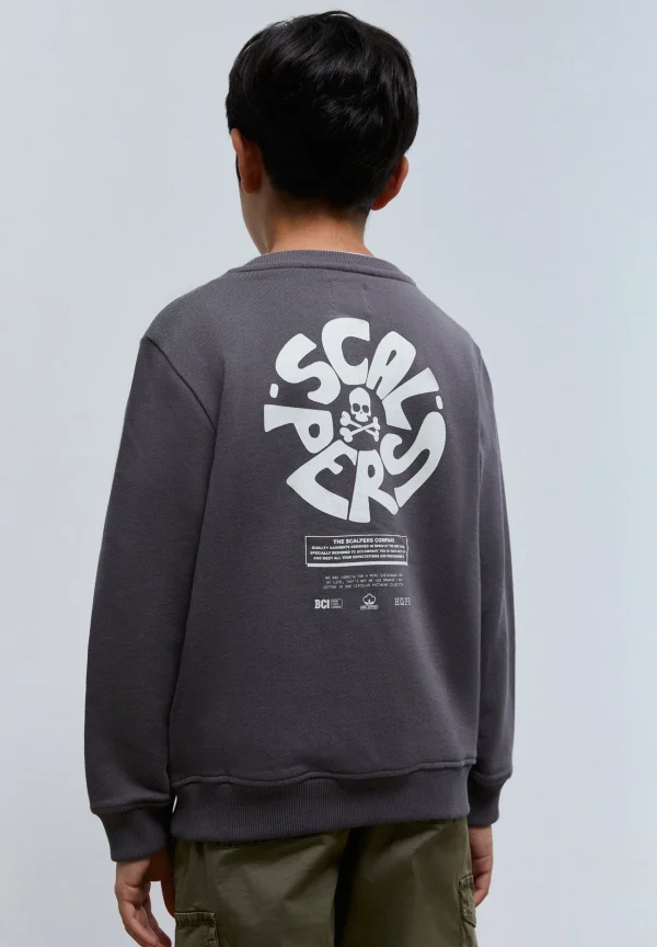 scalperscompany Sudadera Print Logo Circular-Niños Sudaderas