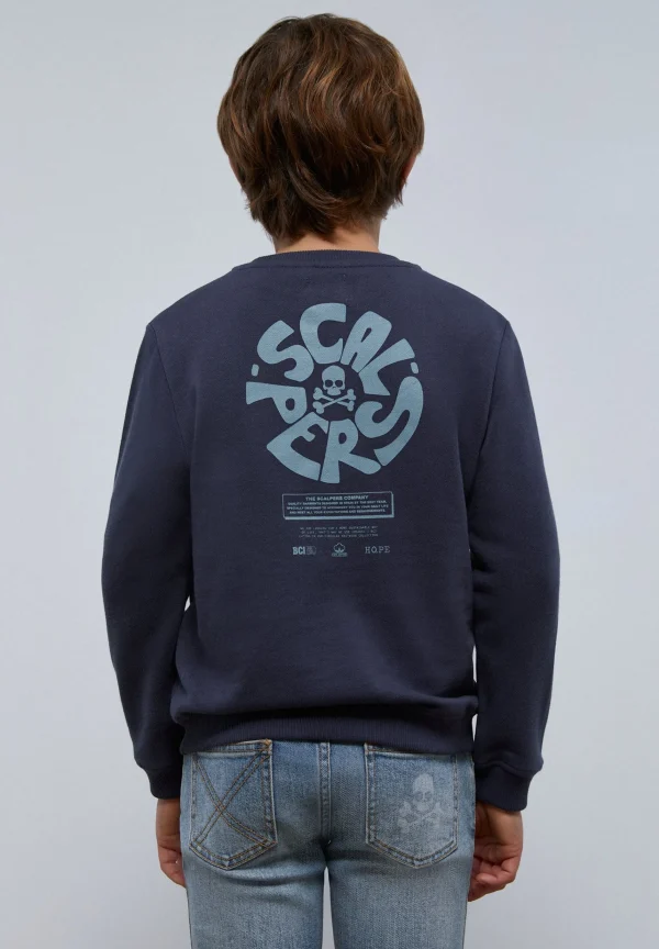 scalperscompany Sudadera Print Logo Circular-Niños Sudaderas