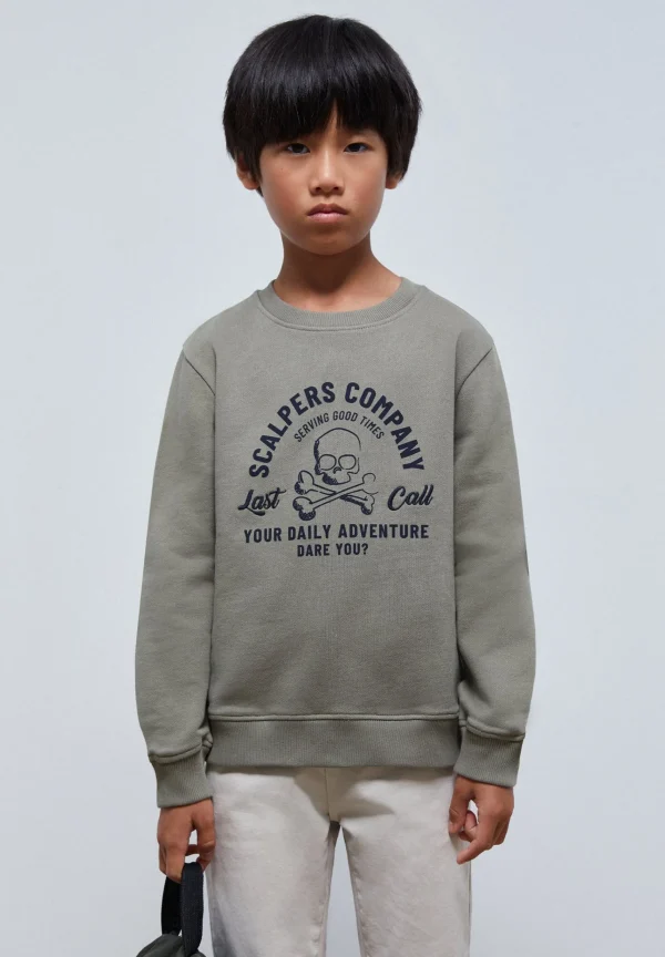 scalperscompany Sudadera Print Y Bordados-Niños Sudaderas