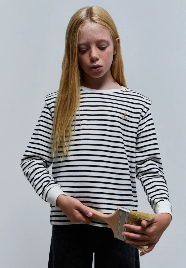 scalperscompany Sudadera Rayas Calavera-Niños Sudaderas