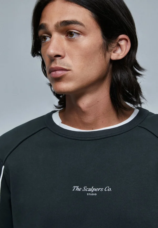 scalperscompany Sudadera Vivos Contraste-Hombre Sudaderas