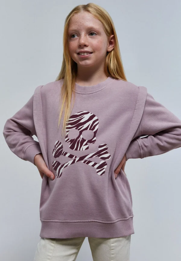 scalperscompany Sudadera Zebra Pliegues Hombro-Niños Sudaderas
