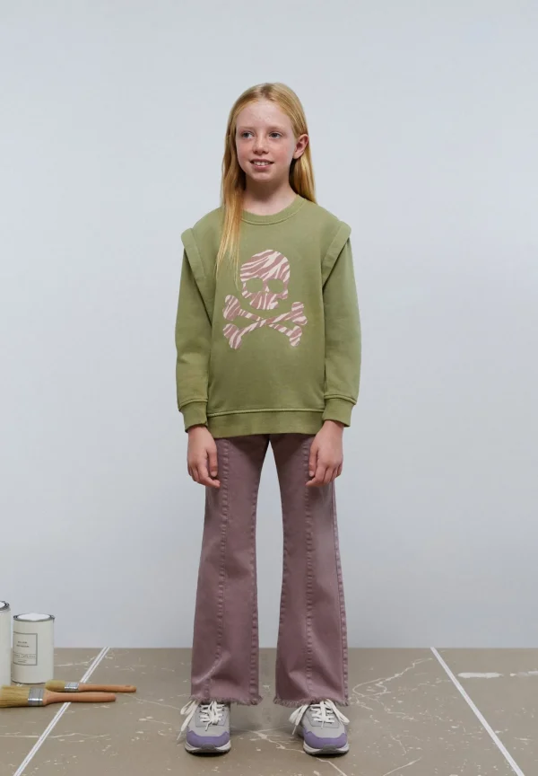 scalperscompany Sudadera Zebra Pliegues Hombro-Niños Sudaderas