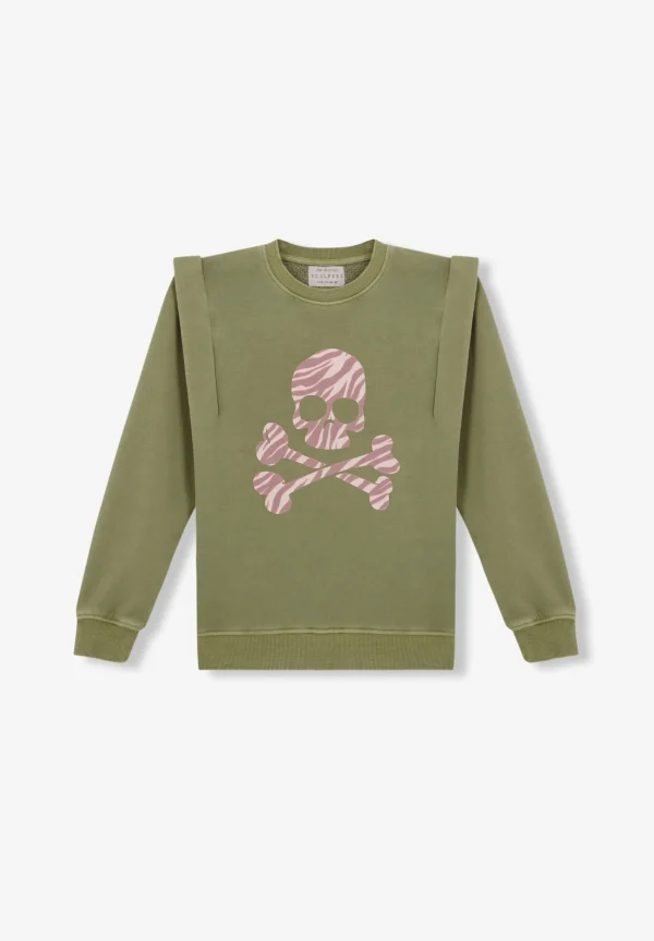 scalperscompany Sudadera Zebra Pliegues Hombro-Niños Sudaderas
