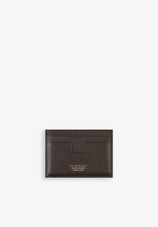 scalperscompany Tarjetero Piel Grabado Contraste-Hombre Carteras Y Tarjeteros