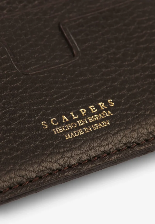 scalperscompany Tarjetero Piel Grabado Contraste-Hombre Carteras Y Tarjeteros