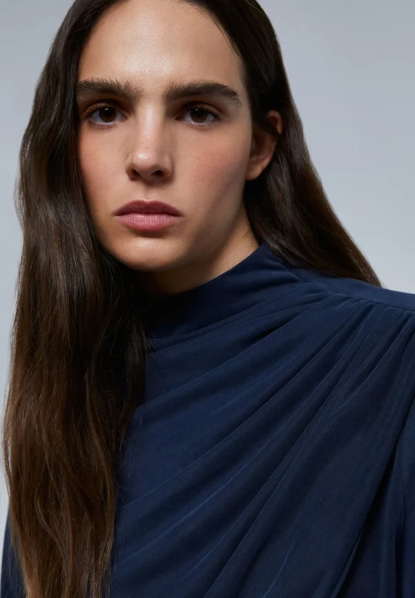scalperscompany Top Detalle Drapeado Hombro-Mujer Camisetas Y Tops
