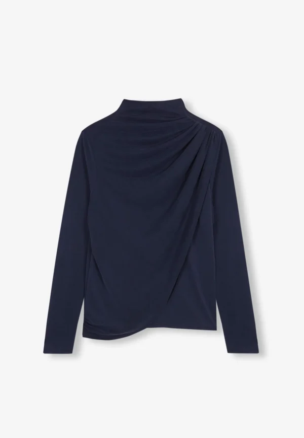scalperscompany Top Detalle Drapeado Hombro-Mujer Camisetas Y Tops