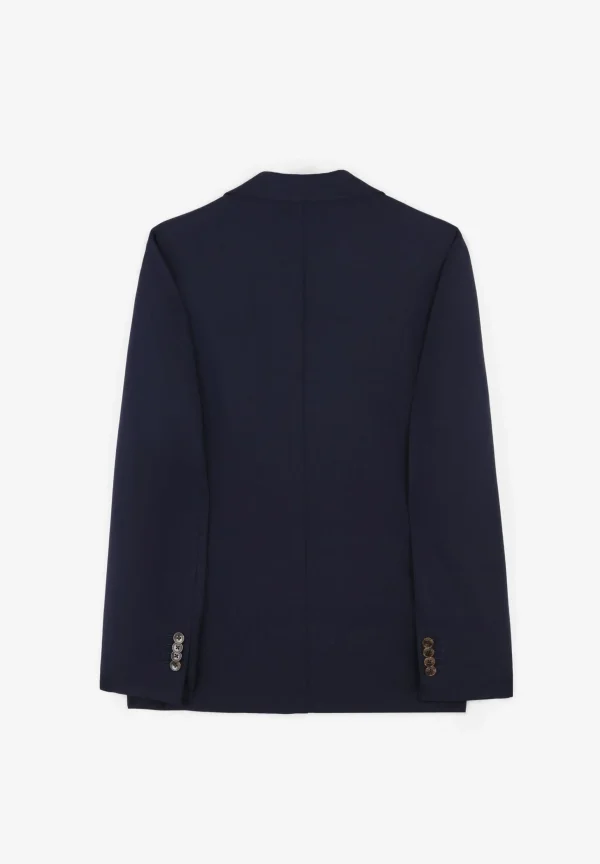 scalperscompany Traje Azul Marino Bolsillos Parche-Hombre Trajes