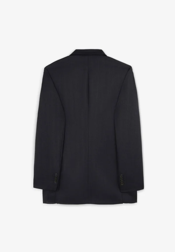 scalperscompany Traje Azul Marino Espiga Lana-Hombre Trajes