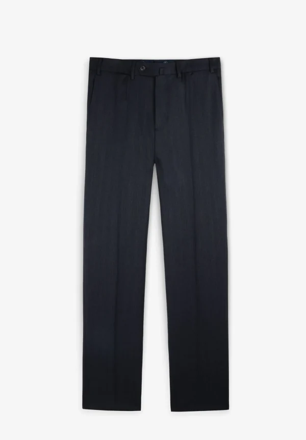 scalperscompany Traje Azul Marino Espiga Lana-Hombre Trajes