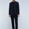 scalperscompany Traje Azul Marino Estructura Bolsillos-Hombre Trajes