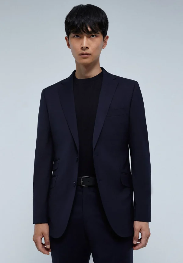 scalperscompany Traje Azul Marino Estructura Bolsillos-Hombre Trajes