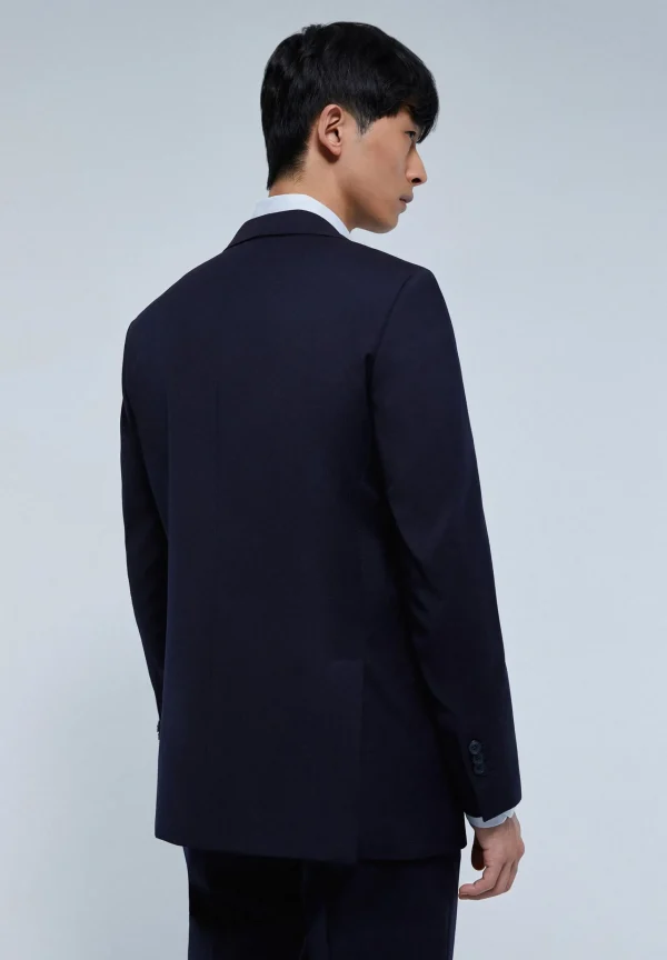 scalperscompany Traje Clasico Lana Azul Marino-Hombre Trajes