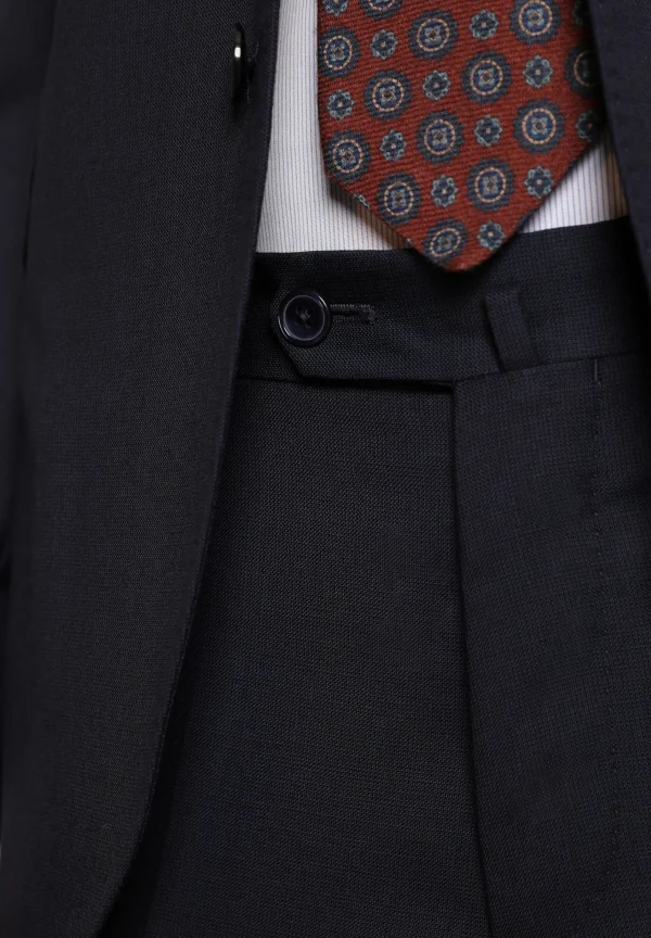 scalperscompany Traje Estructura Azul Marino Lana-Hombre Trajes