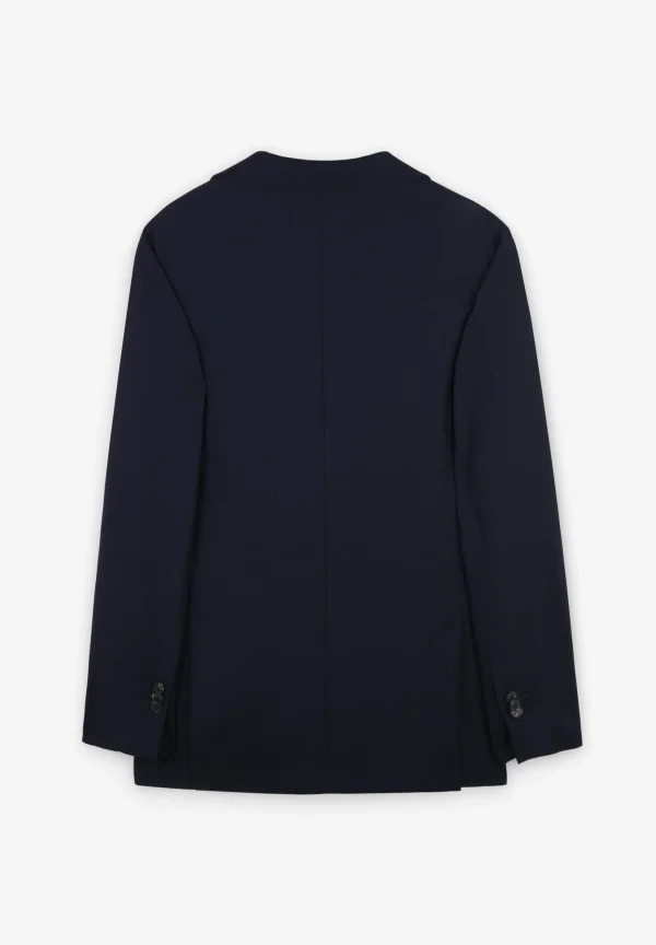 scalperscompany Traje Estructura Azul Marino Lana-Hombre Trajes
