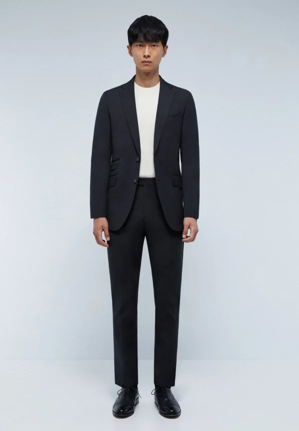 scalperscompany Traje Estructura Gris Lana-Hombre Trajes