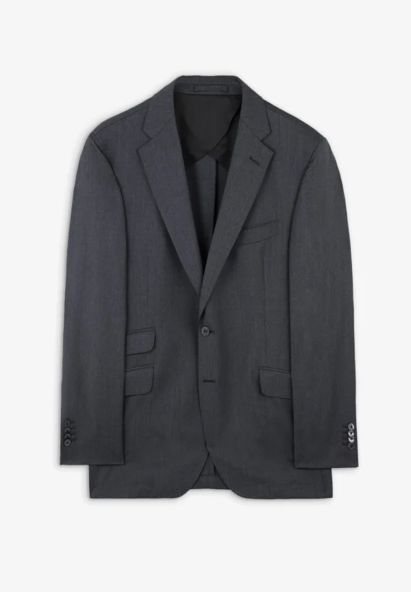 scalperscompany Traje Estructura Gris Lana-Hombre Trajes
