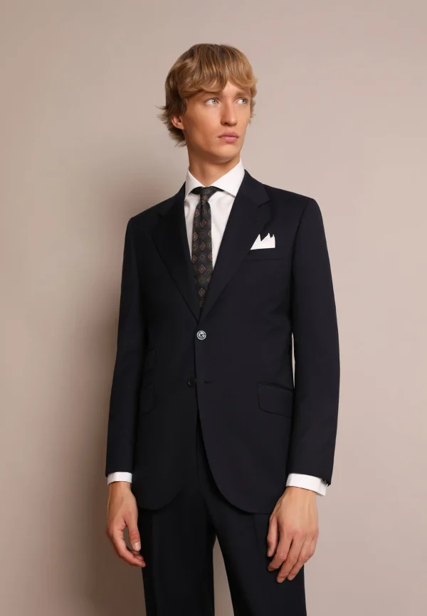 scalperscompany Traje Lana Azul Marino-Hombre Trajes