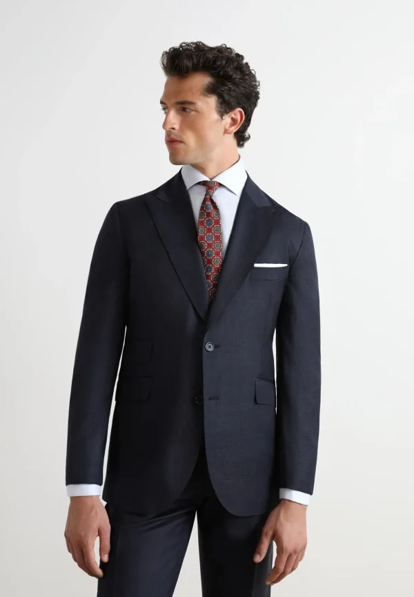 scalperscompany Traje Premium Azul Marino Punta De Lanza-Hombre Trajes
