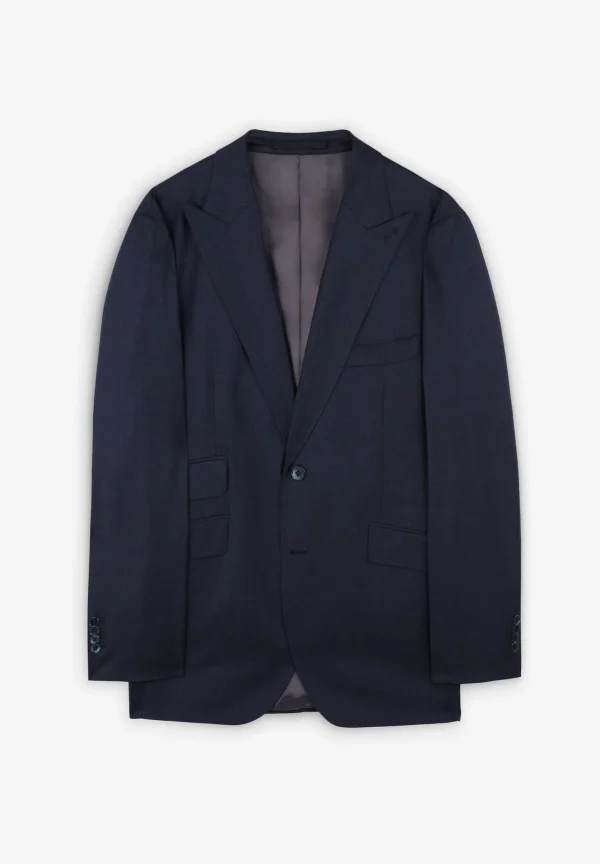 scalperscompany Traje Premium Azul Marino Punta De Lanza-Hombre Trajes
