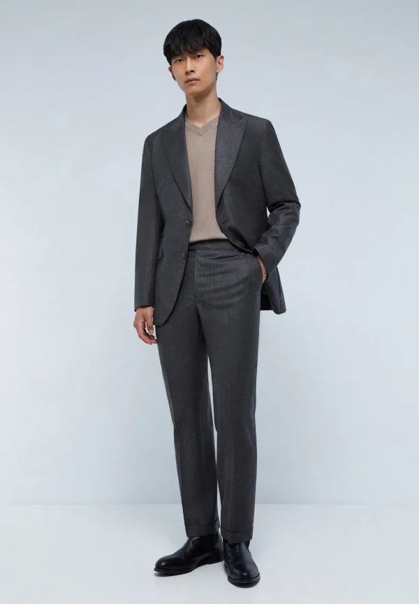 scalperscompany Traje Premium Cuadros Punta De Lanza Gris-Hombre Trajes