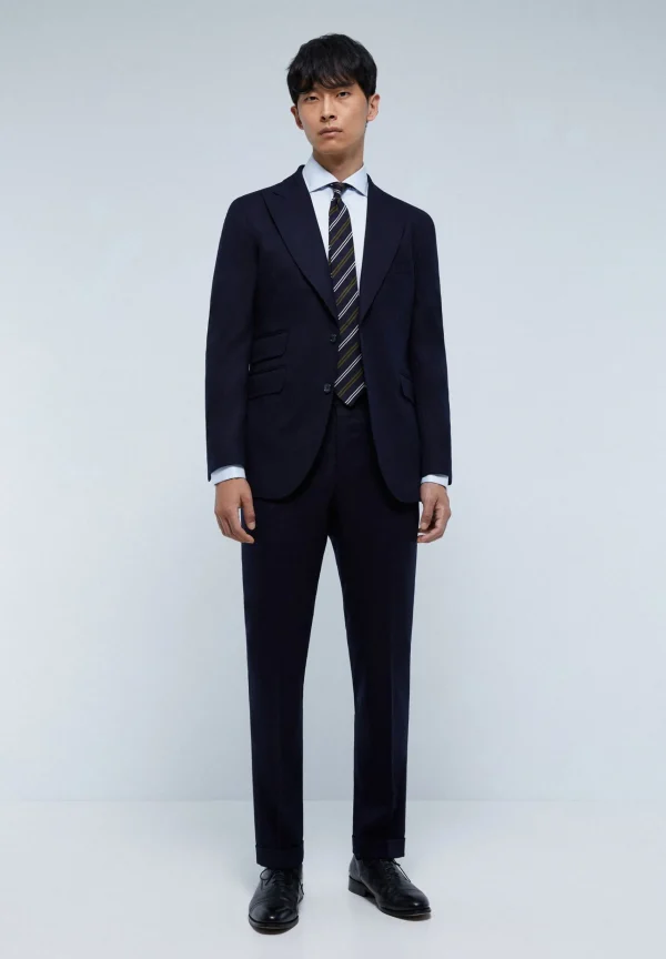 scalperscompany Traje Premium Lana Azul Marino-Hombre Trajes