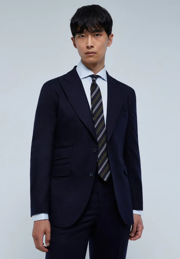scalperscompany Traje Premium Lana Azul Marino-Hombre Trajes