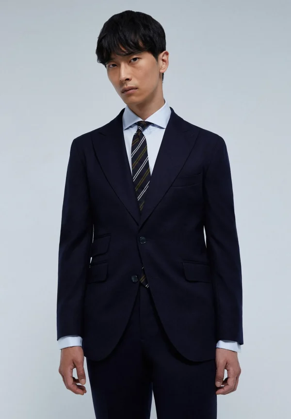 scalperscompany Traje Premium Lana Azul Marino-Hombre Trajes