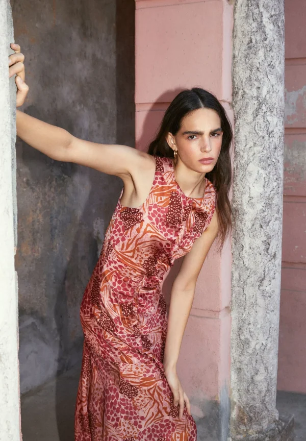 scalperscompany Vestido Evase Animal Print-Mujer La Gran Fiesta