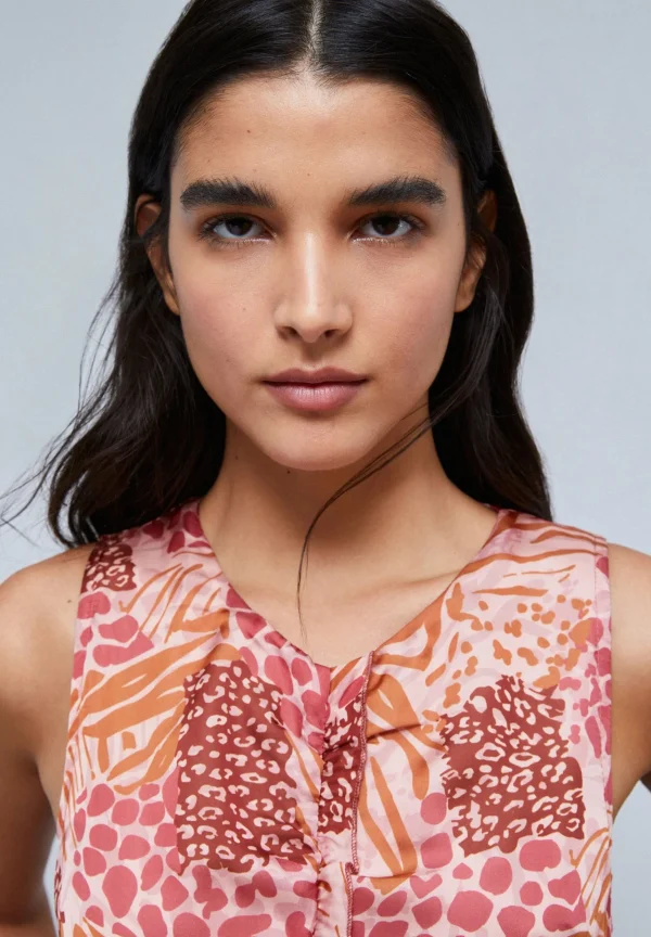 scalperscompany Vestido Evase Animal Print-Mujer Coleccion