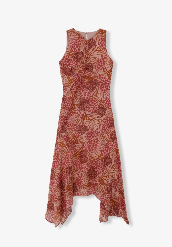 scalperscompany Vestido Evase Animal Print-Mujer Coleccion
