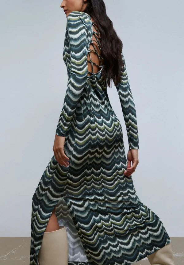 scalperscompany Vestido Midi Abertura Espalda-Mujer Vestidos Y Monos
