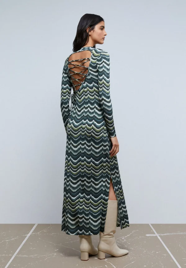 scalperscompany Vestido Midi Abertura Espalda-Mujer Vestidos Y Monos