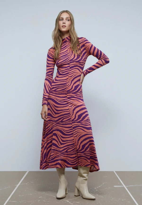 scalperscompany Vestido Midi Cebra-Mujer Vestidos Y Monos