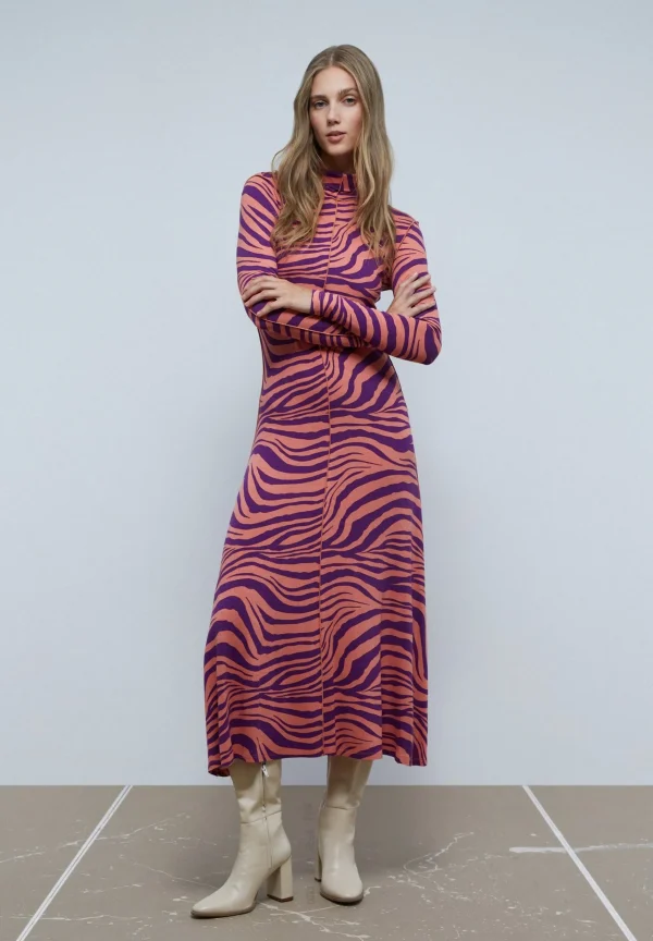 scalperscompany Vestido Midi Cebra-Mujer Vestidos Y Monos