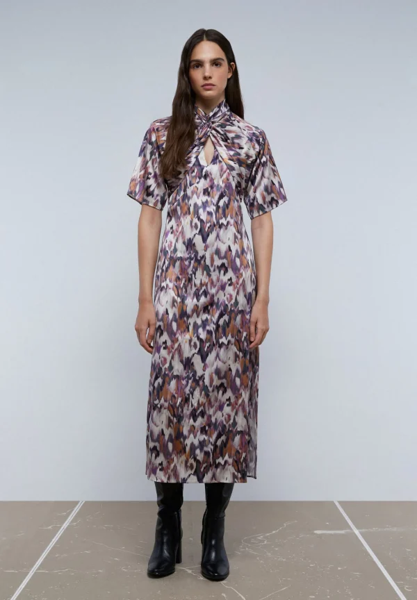 scalperscompany Vestido Midi Detalle Escote-Mujer Vestidos Y Monos