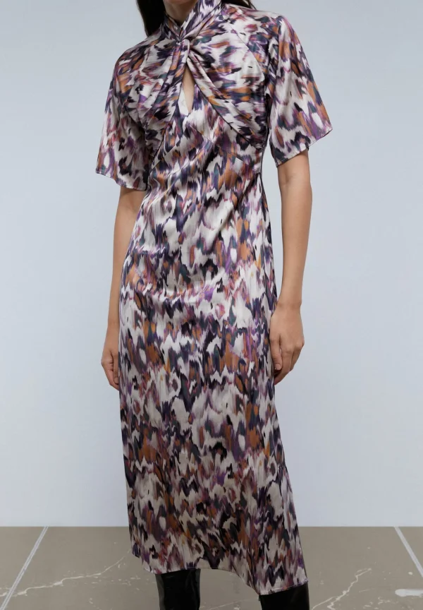 scalperscompany Vestido Midi Detalle Escote-Mujer Vestidos Y Monos