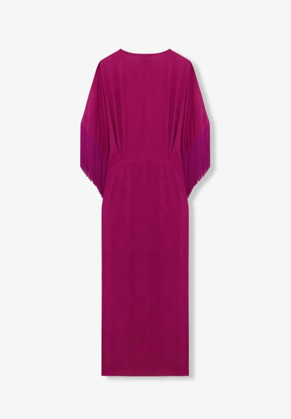 scalperscompany Vestido Midi Flecos-Mujer Coleccion