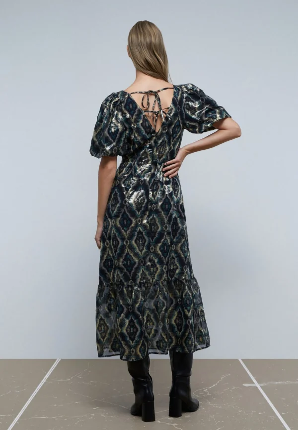 scalperscompany Vestido Midi Manga Abullonada-Mujer Vestidos Y Monos