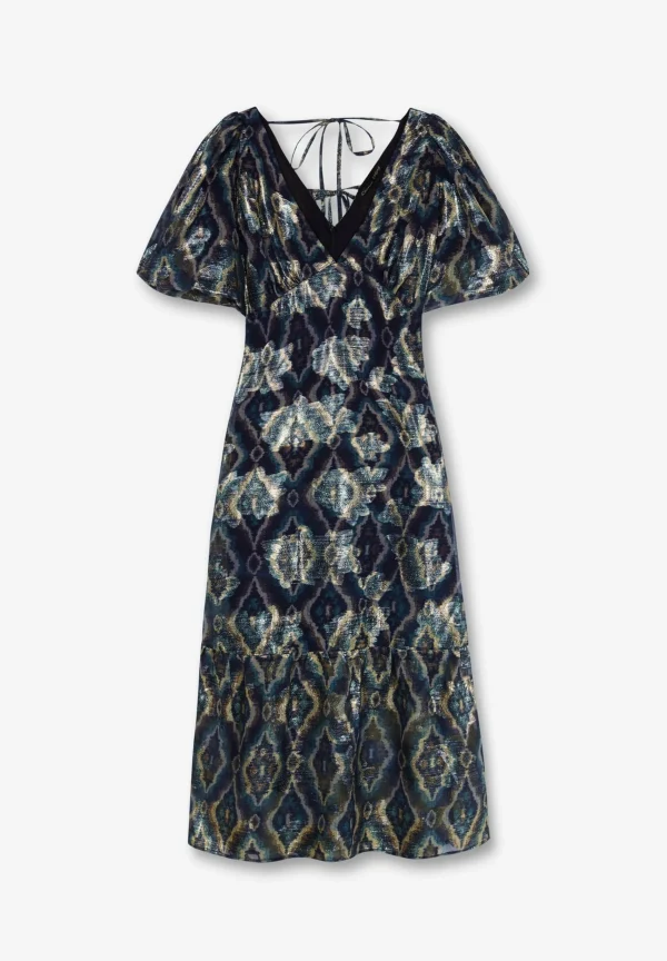 scalperscompany Vestido Midi Manga Abullonada-Mujer Vestidos Y Monos