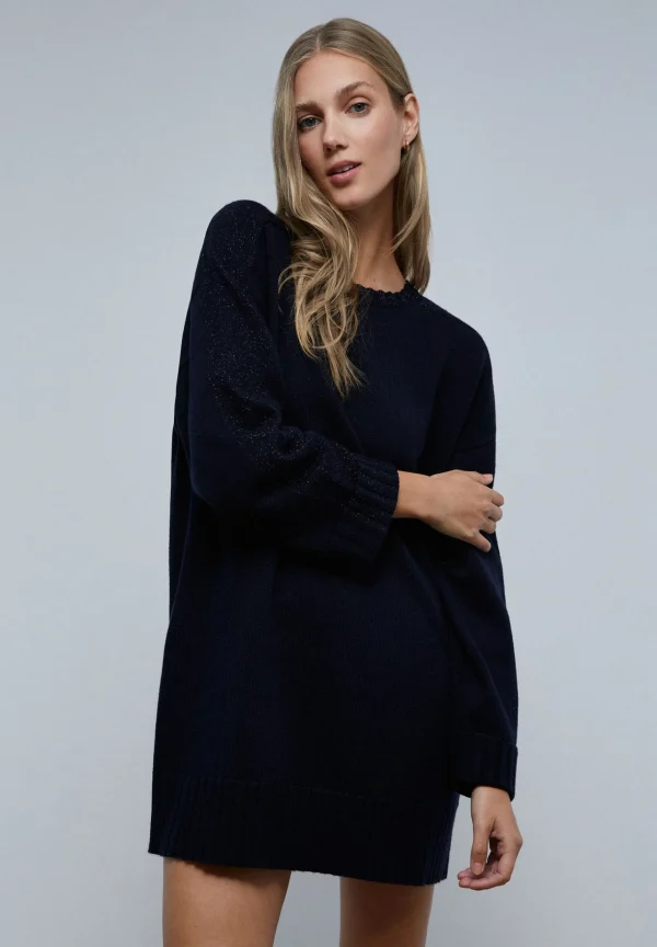 scalperscompany Vestido Mini Punto Lurex-Mujer Punto