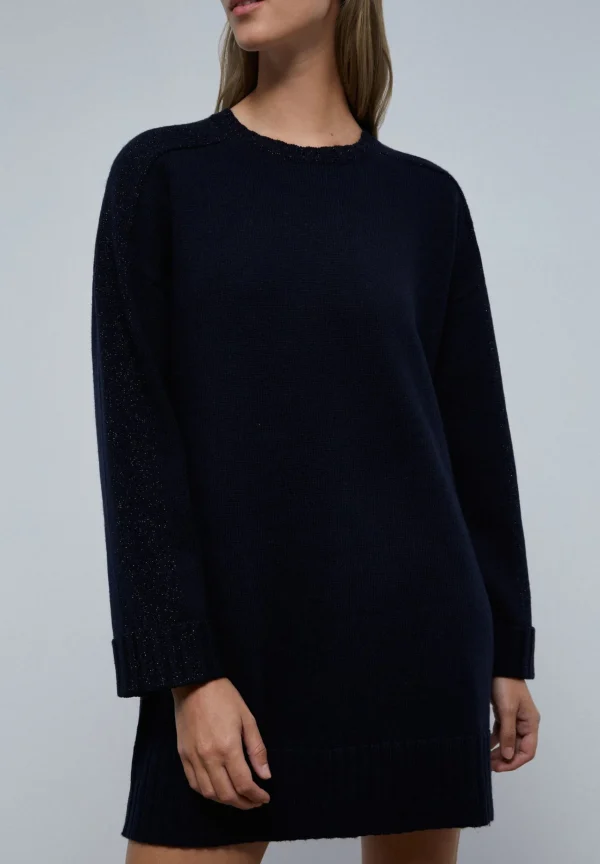 scalperscompany Vestido Mini Punto Lurex-Mujer Punto