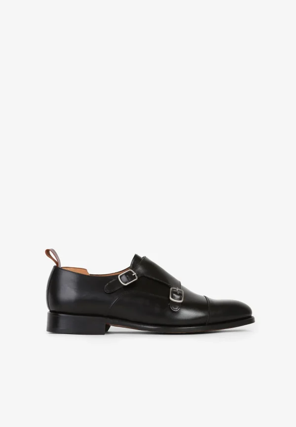scalperscompany Zapatos Double Monk Vestir Piel-Hombre Formal